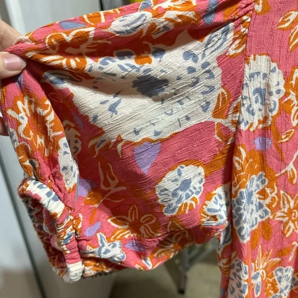 Rachel Zoe Floral Blouse - Pink, Orange, and White - Picture 6 of 7